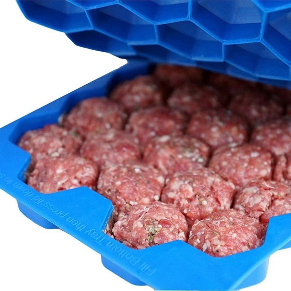 Shape + Store MM Meatball Master Blue Plastic 32 oz Blue - Picture 2 of 10